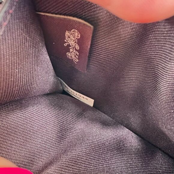 Coach Rare NWOT Dual Card Case Red Metallic Leather Card Case & Key Ring - Picture 8 of 12